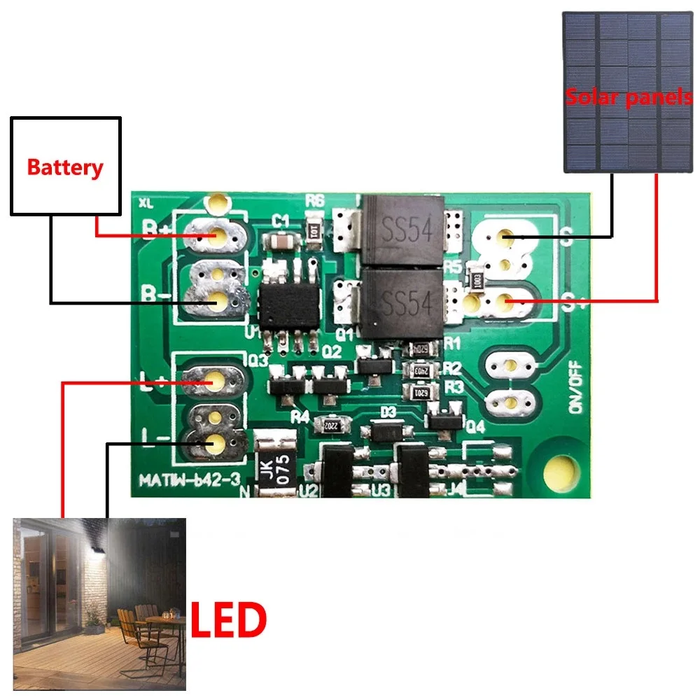 Solar Controller Lithium Battery Street Night Light LED Charge and Discharge Protection Switch Delay Relay Module Power-on/Off