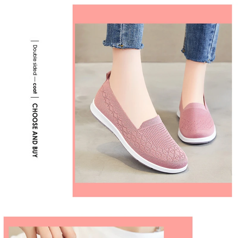 2024 New Women's Shoes Beijing Cloth  Casual Breathable Flat Sole Single  Soft Sole Mom Shoes purple women shoes
