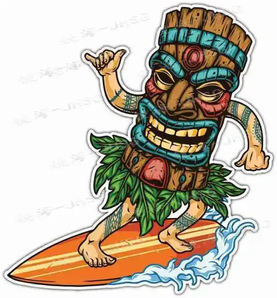 

Mask Bar Tropical Cocktail Surfing Car Bumper Vinyl Decal Sticker - Waterproof and Sunscreen PVC