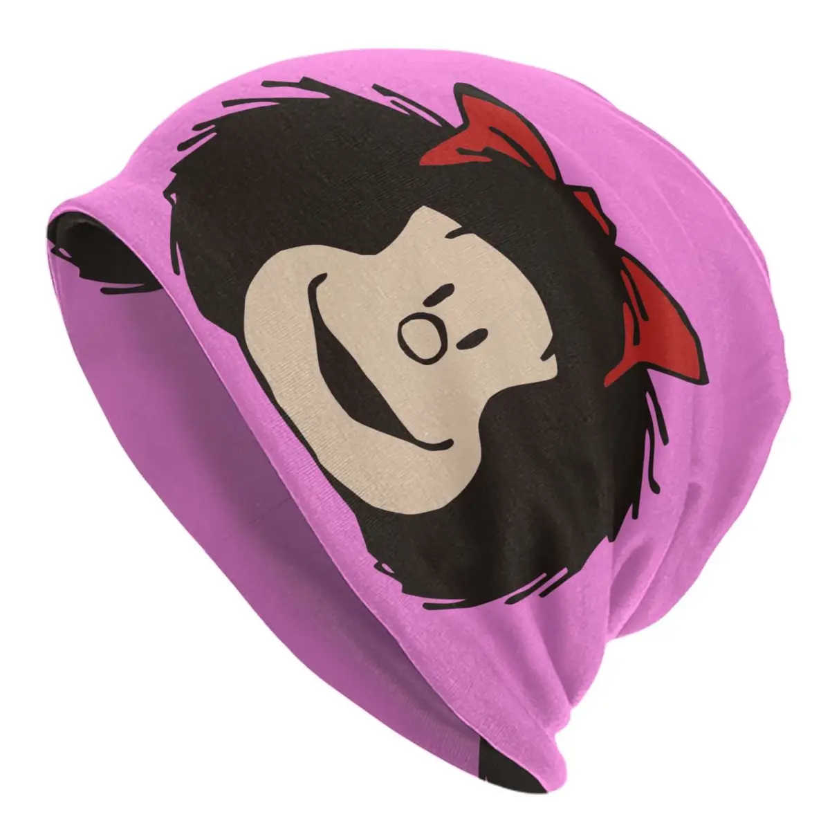 

Mafaldas лицо Аргентины мультфильм Quino манга шапочки шапки зимние теплые вязаные Шапки Взрослые шапки Лыжная шапка