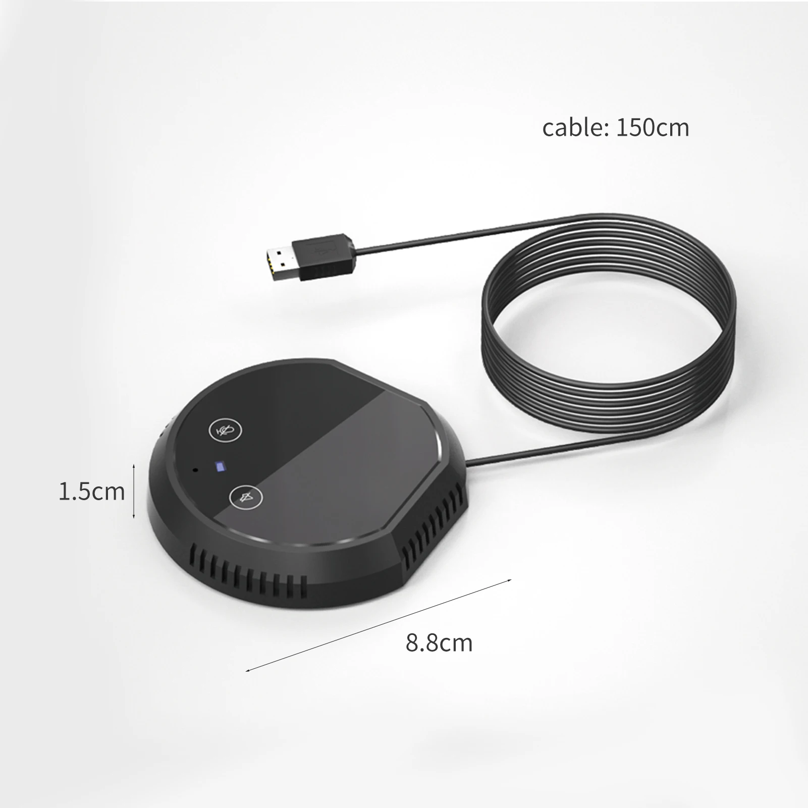 데스크탑 USB 회의 스피커 마이크, 360 ° 무지향성 콘덴서, 플러그 앤 플레이 PC 컴퓨터 마이크, 지지대 BT 스피커