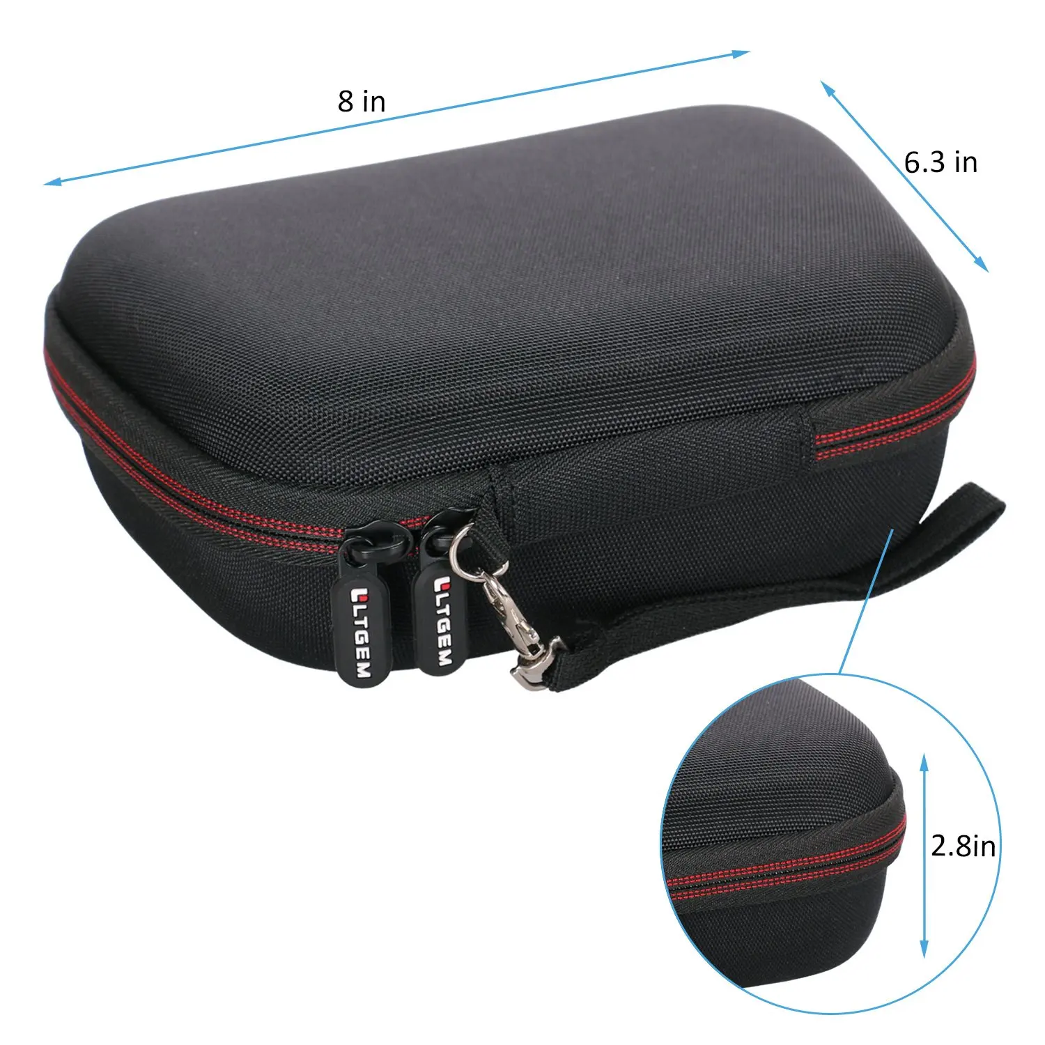 LTGEM EVA Hard Case For Xbox One/Xbox One S/Xbox One X Controller Mesh Pocket Fits Plug & Cables Travel Storage Bag travel bag carrying hard case