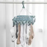 Drying Clip Swivel Hangers For Clothes With Clips Wind-Proof Swivel Hangers For Clothes Lingerie Socks 2