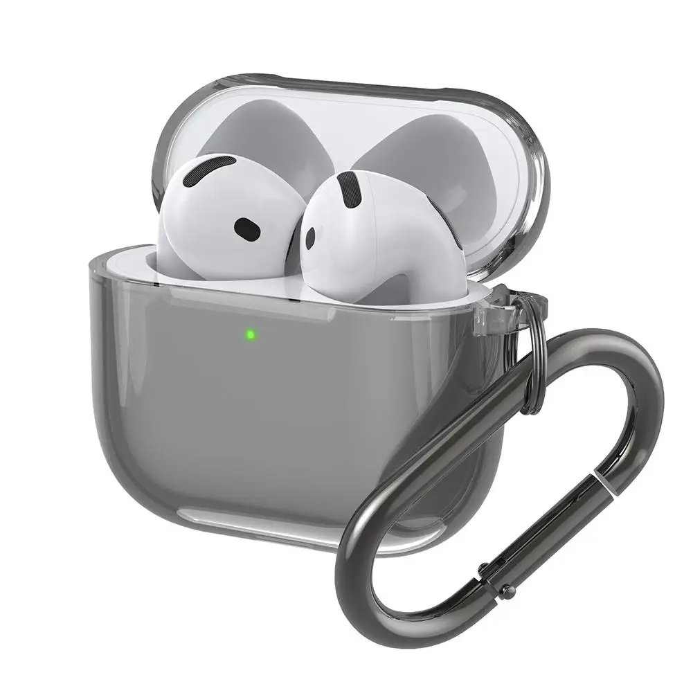 Transparent Shockproof TPU Earphone Case with Keychain