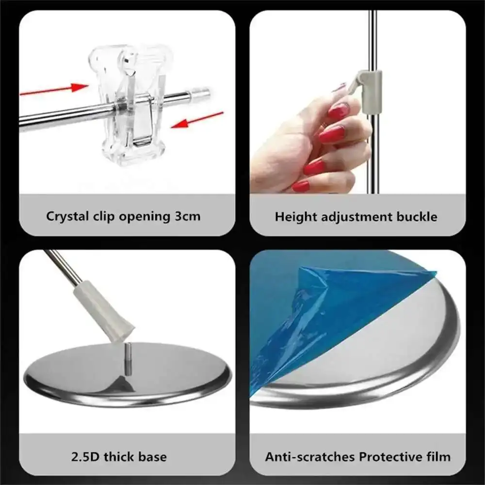 Metal Shelf Mounted Pop Advertising Poster Display Stand Desk Sign Promotions Banner Snap Price Tag Display Label Holder Clip
