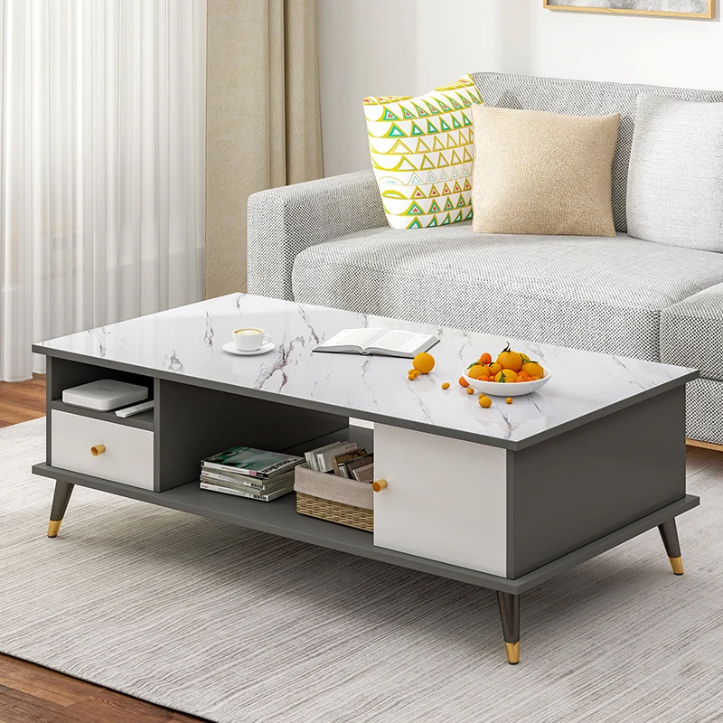 

Nordic Coffee Tables Living Room Decoration Rectangle Minimalist Sedentary Table Meubles De Salon Dinning Table Set Furniture