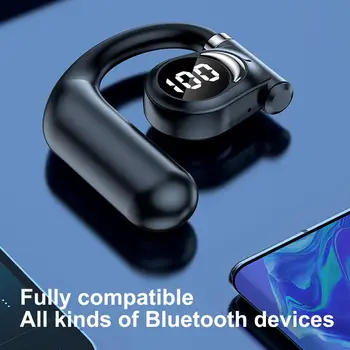 Over Ear Buds Wireless Digital Display Left Ear Single LED Headphones Women Men Entertainment Electronics With All Day Comfort 1