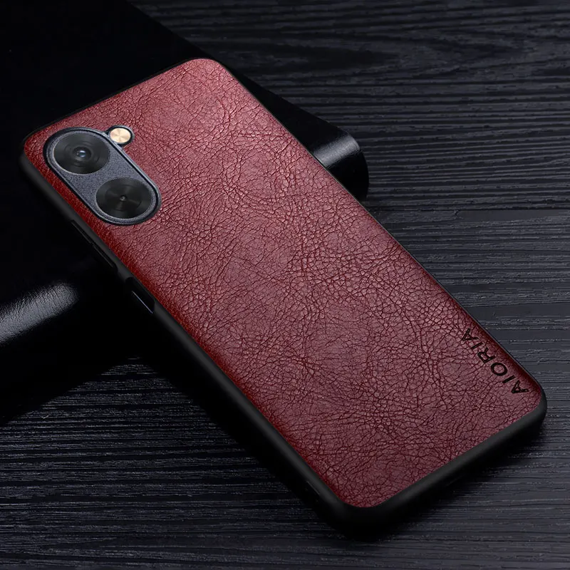 Luxurious Retro Leather Case - Premium Litchi Pattern Business Style Back Cover