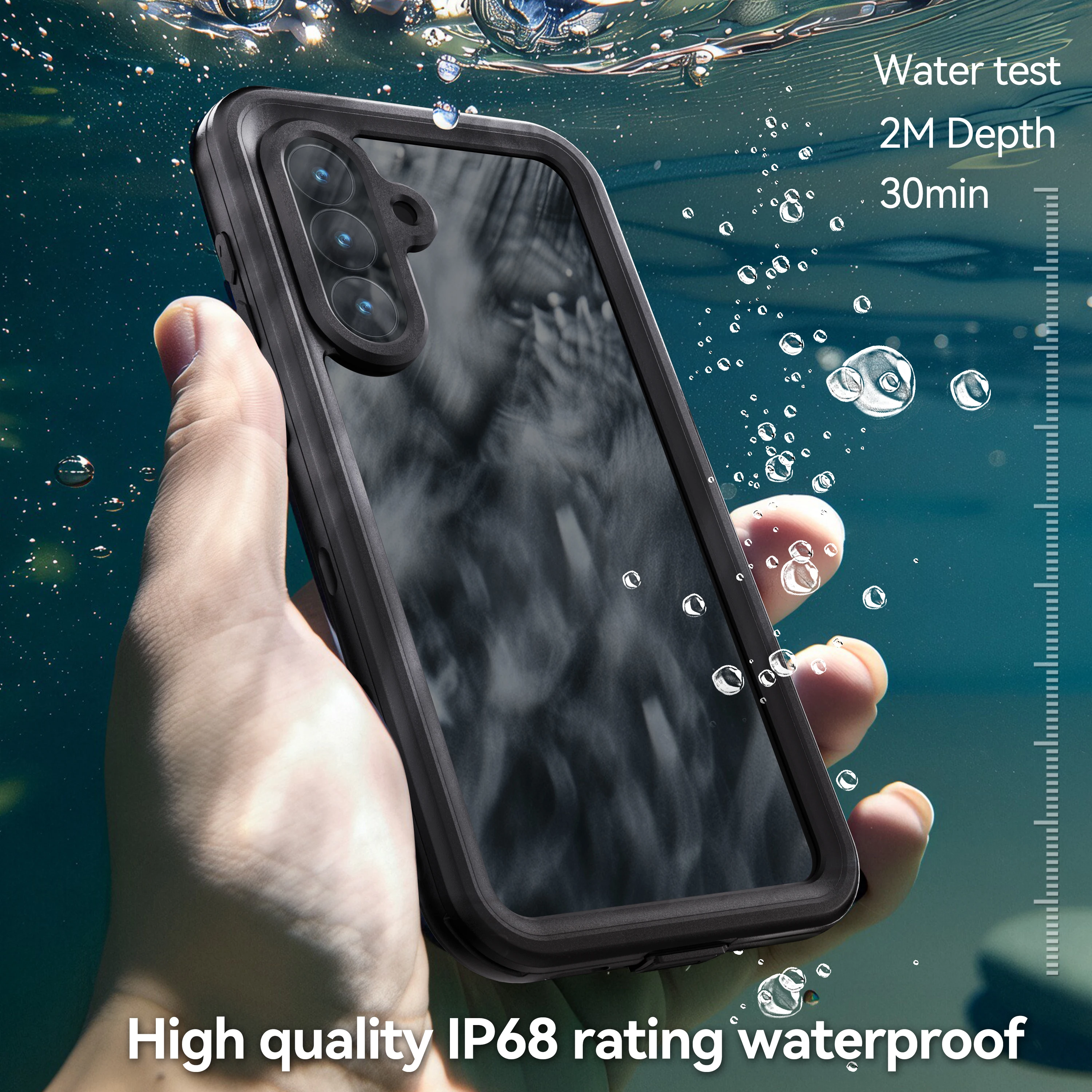 Shellbox IP68 Waterproof Full-Body Protective Case for Outdoor Swimming and Diving
