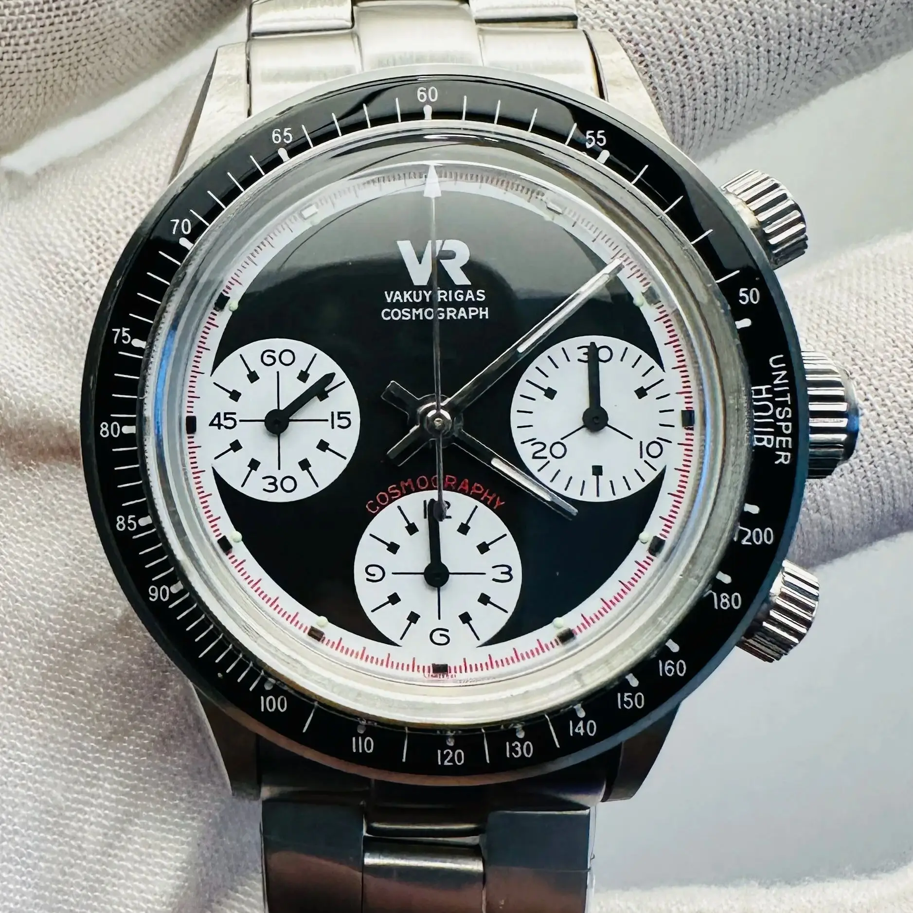 Tribute 7750 Chronograph Vintage Combined Panda Watch Men Quartz