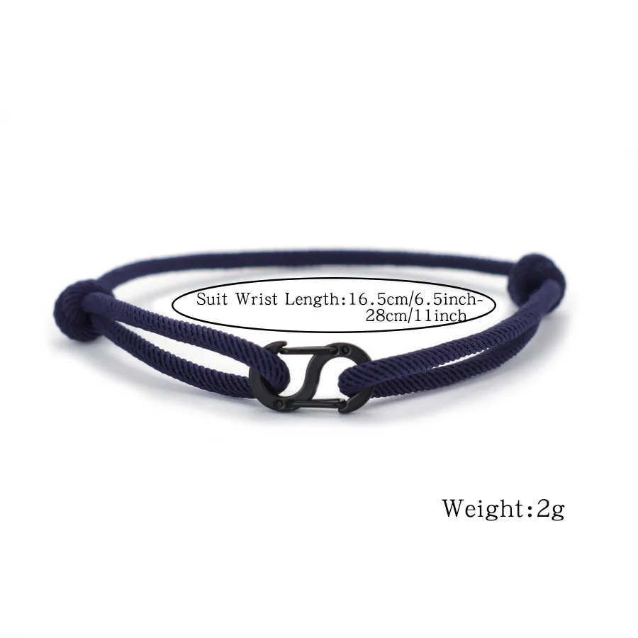 Stainless Steel Adjustable Rope Bracelet for Men and Women