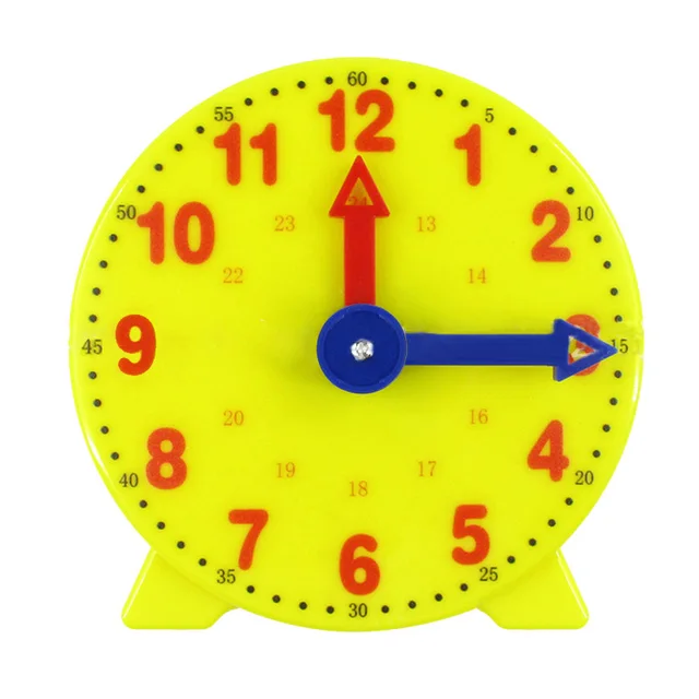 Montessori Student Learning Clock Time Teacher Gear Clock 12/24 Hour Parent-child Interaction Educational Clock Toy Teaching Aid 1