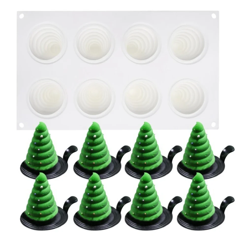 3D Christmas Tree Baking Mould Cake Pan Silicone Mold,5 Cavities Christmas  Tree for Bread, Mousse Cake,muffins,ice Cubes - AliExpress