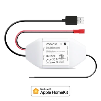 Apriporta per Garage WiFi Smart Meross HomeKit, Sensori WiFi, Controllo Remoto, Compatibile con Alexa, Google Assistant, SmartThings