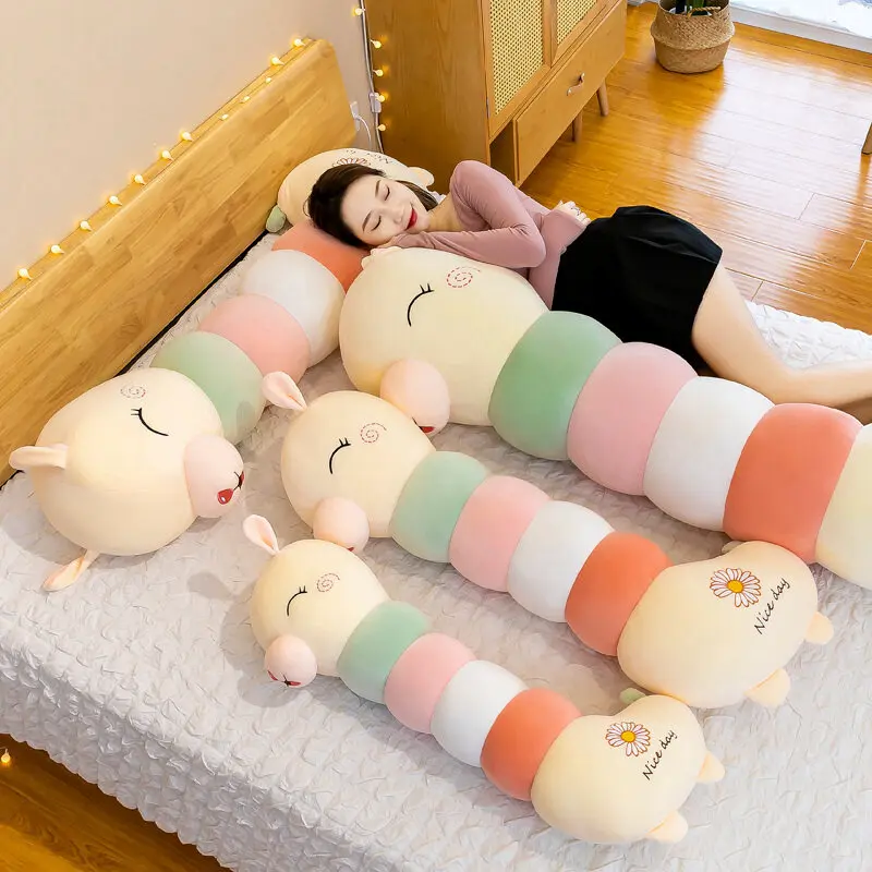 

Cut And Lovely Caterpillar Alpaca Plush Toy Soft Stuffed Cute Sheep Llama Animal Dolls Sleep Pillow Home Bed Decor Birthday Gift