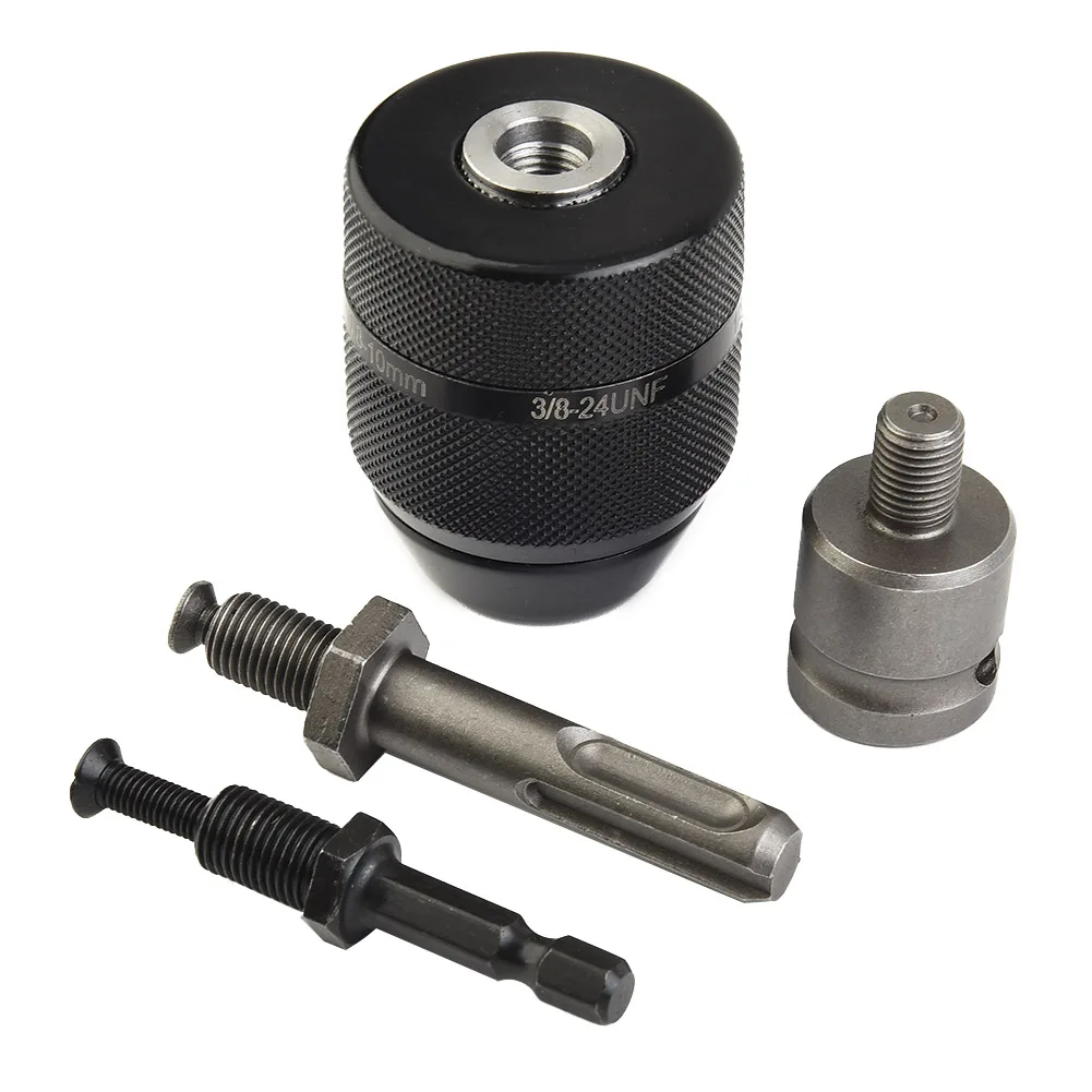 Efficient Drill Chuck SDS Plus Adapter 0.8mm-10mm 3/8-24UNF Adapter Chuck Converter Keyless Socket Square 4pcs adjustable bipod adapter
