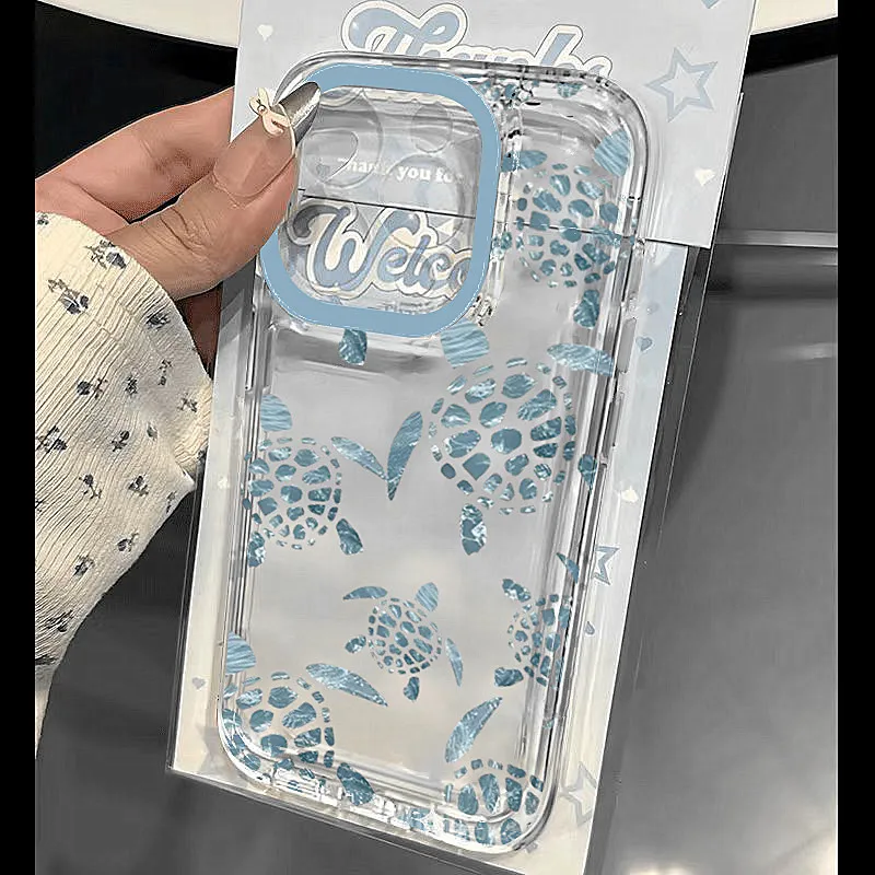 Artistic Blue Ocean Sea Turtle TPU Phone Case Cover