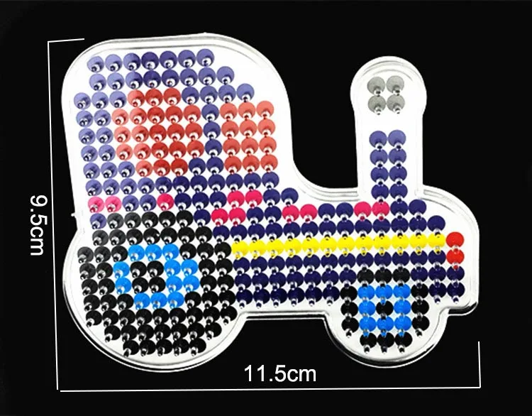 thumbnail image 1 of Patrones de tableros perforados con rompecabezas de pixel art, plantillas, papel para planchar, pinzas de plástico blancas para cuentas Hama de 5 mm, juguetes 3D, regalo para niños, 1 of 5