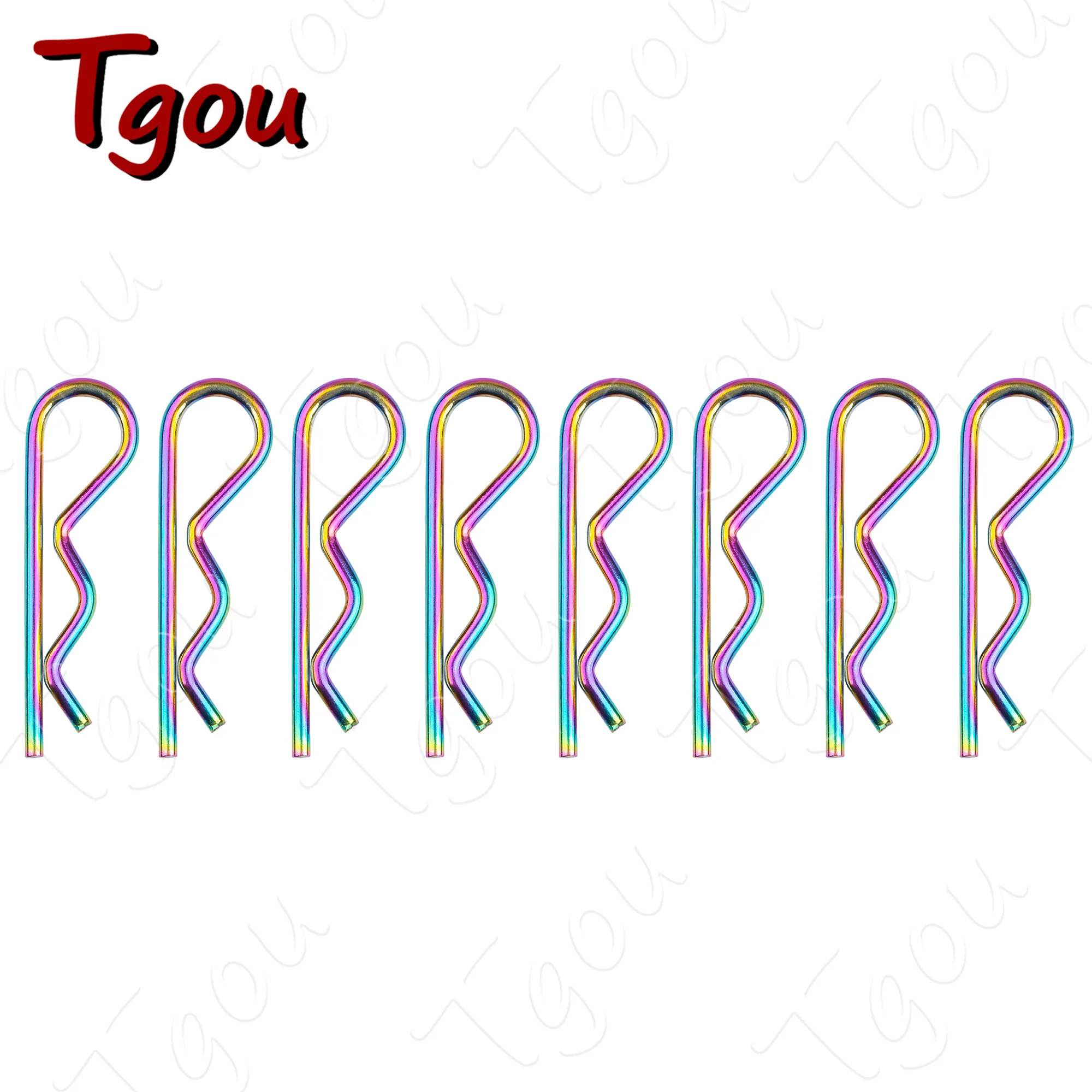 Tgou Titanium Wave-Shaped Spring Cotter Pins - 8PCS Set