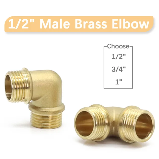3 Stílus 1/2 "3/4" 1 "Női X Férfi Szál Sárgaréz Réz Könyök 90 Fokos Csatlakoztatási Csatlakozó Cső -Szerelő Adapter Hosszabbítója - Image 3