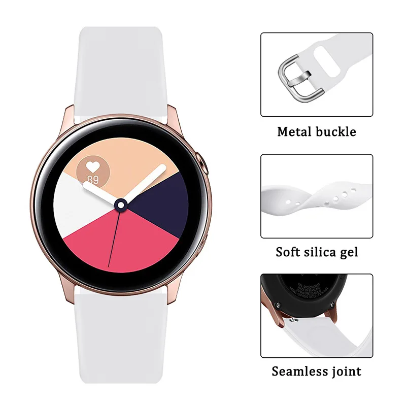 Фото Ремешок силиконовый для часов Amazfit Bip GTS 2 3 4 GTS2mini Gtr 2 4 42 мм, браслет для Samsung Galaxy Watch 5 4 40 мм 44 мм, 20 мм 22 мм №2