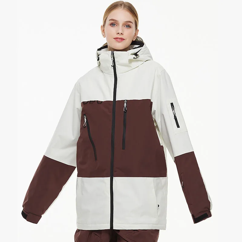 Ski Jackets for Men and Women Outdoor Windproof Waterproof Snowboarding Unisex Breathable Warm Multi-pocketed Skiing Coat
