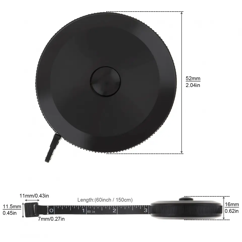 Metro A Nastro Flessibile In Pelle PU Per Cucito - 150cm Con Portachiavi E Design Retrattile - Foto 5