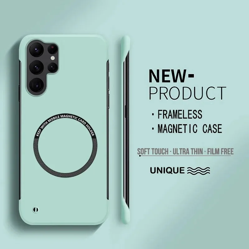 Ultra Thin Hard PC Magnetic Frameless Phone Case - Solid Cover