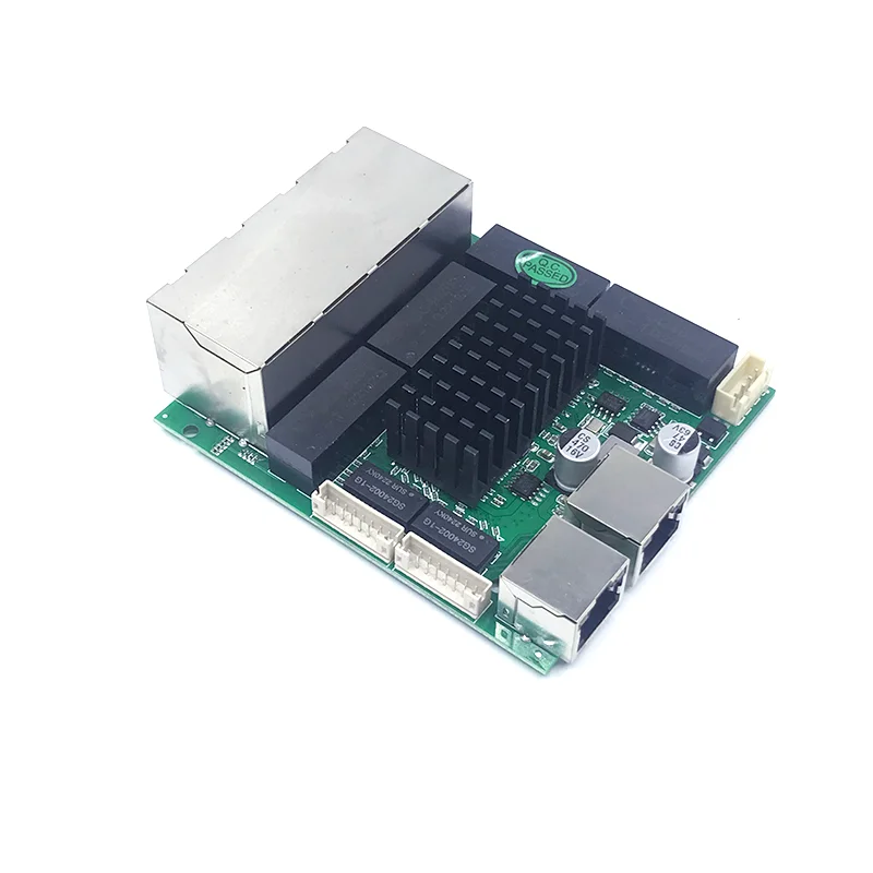 NVR UPLINK 산업용 모듈 PCBA 보드 OEM 포트 포함, 1000M 스위치 비관리형, 10 포트, 100 포트, 1000M, 9V-60V, 8 1000M 포트, 2 1000M
