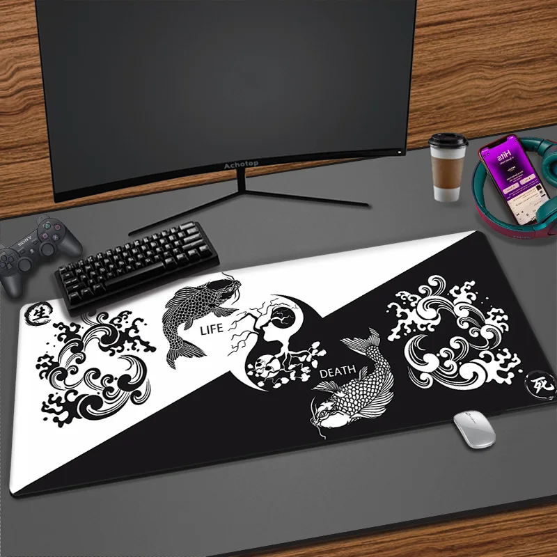 thumbnail image 1 of Alfombrilla de ratón de estilo japonés con diseño de flor de cerezo Fuji, alfombrilla de ratón grande XXL para Gamer XL, 100x50, alfombrillas de escritorio, teclado, alfombrilla de goma para mesa, 1 of 5