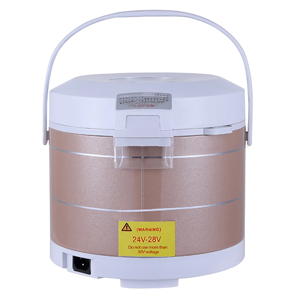 24V  Rice Cooker  Truck Soup Steamer Heating Lunch Box Meal Heater Warmer 3L Home Appliance for Camping Gold English Menu 2