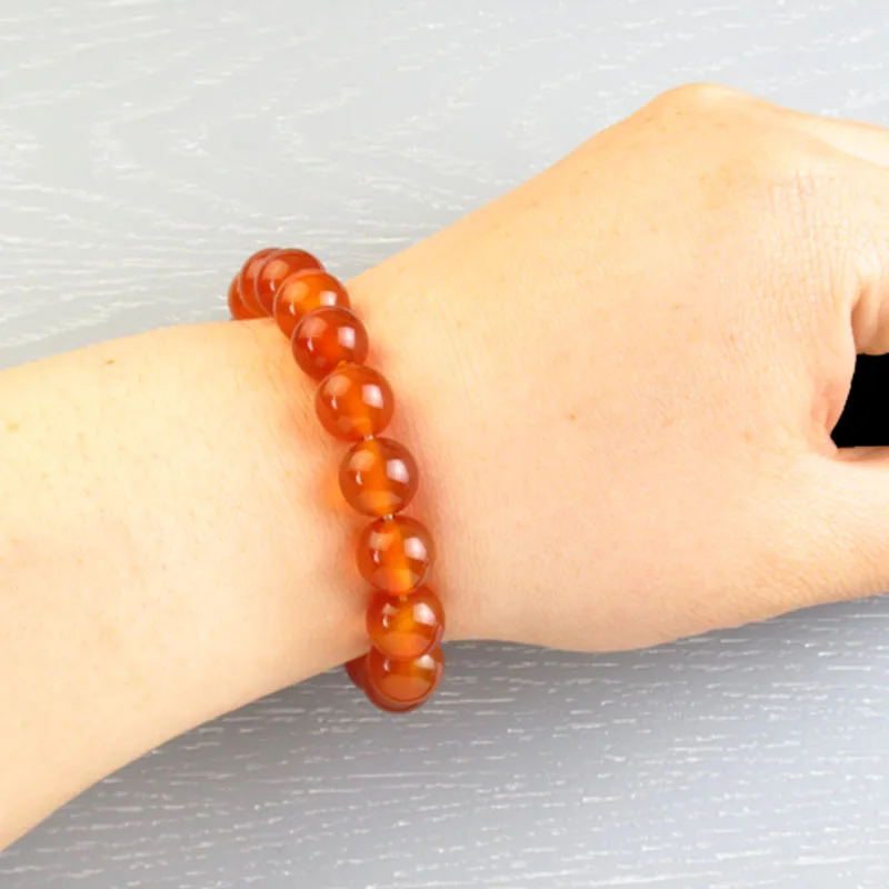 Bracelet de perles de culture, Agate rouge, Pierre fines