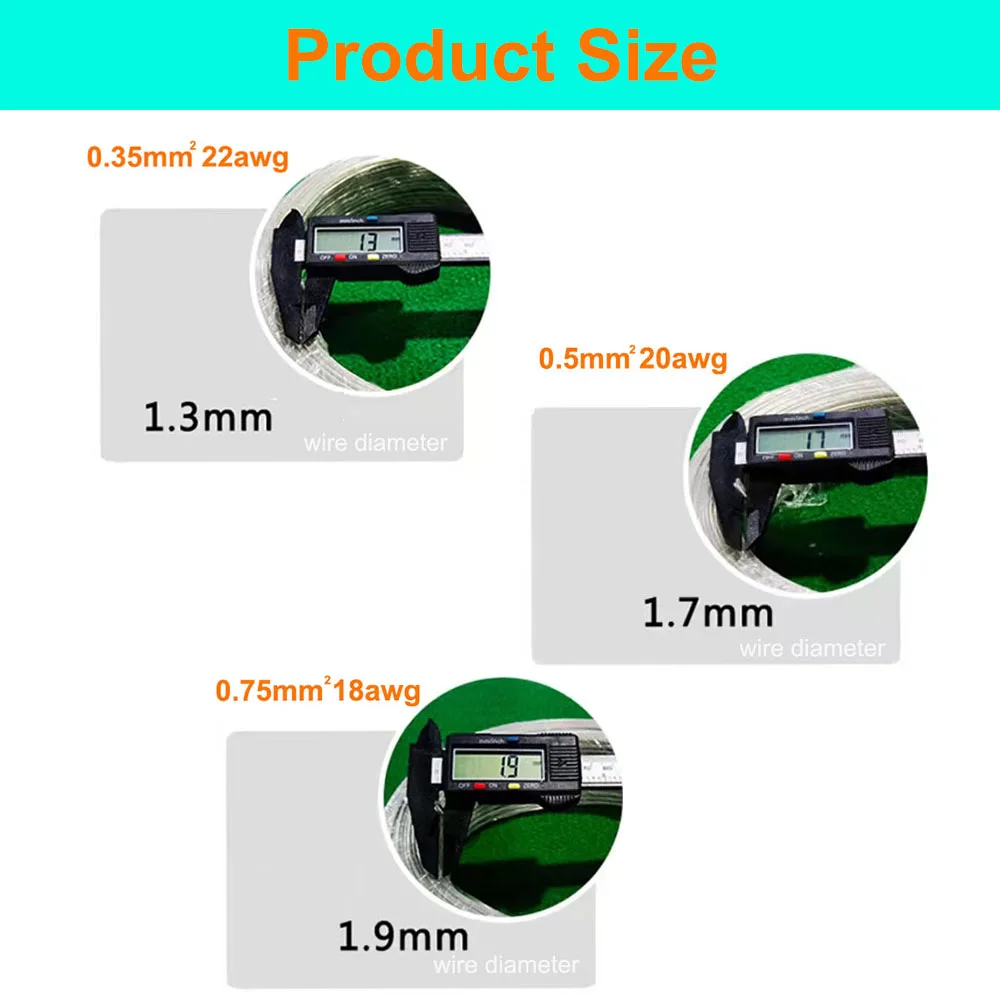 LED 네온 조명 용접 실버 와이어 중간 커넥터, DIY 전기 와이어, 2 핀, 22AWG, 20AWG, 18AWG, 12V 네온 램프 납땜용, 100M