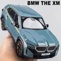 1:24 Alloy BMW XM Toys Cars Diecast Models Sound Light 6 Doors Opend Miniature Car Pull Back Vehicles for Boy's Birthday Gifts 1