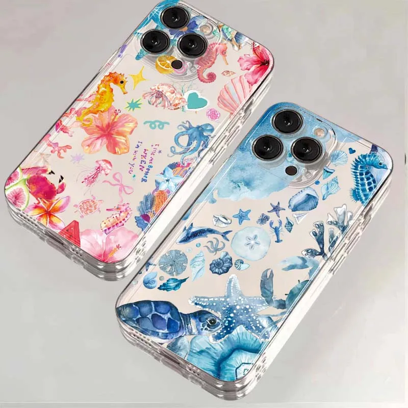 Summer Marine Seafood Design Phone Case Cover