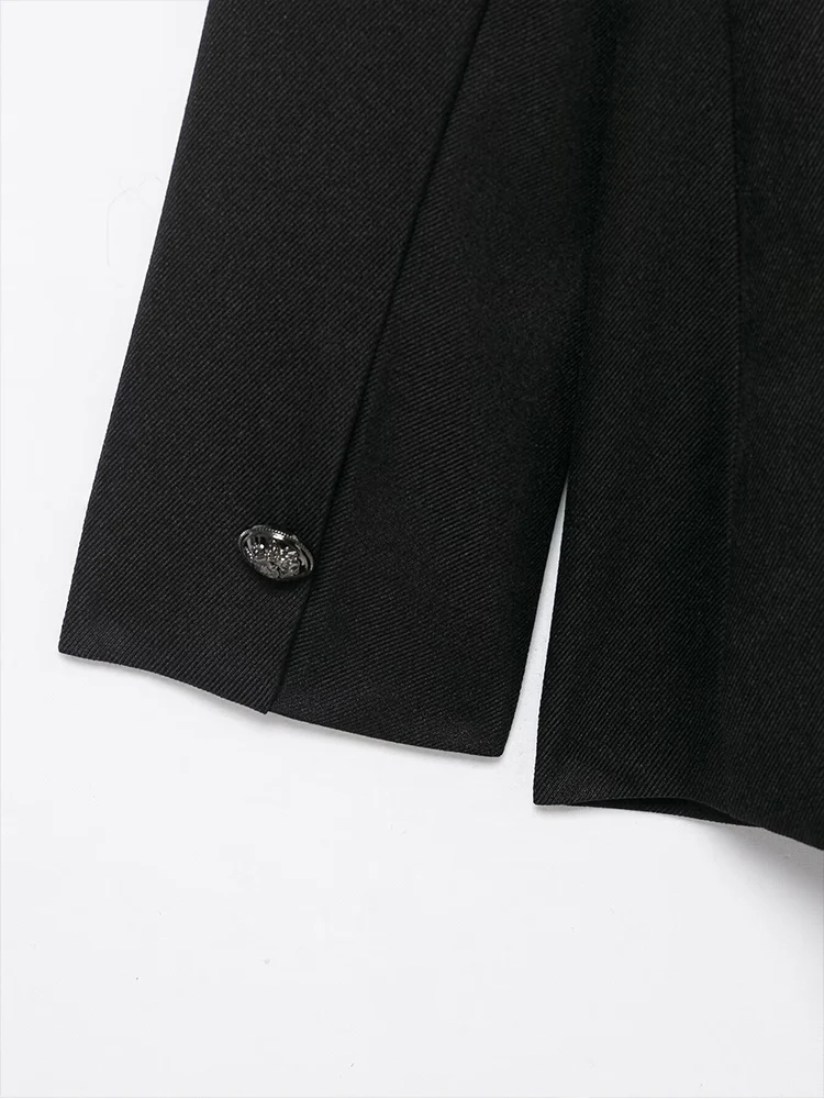 Autumn Winter Women Woolen Coats Fashion Slim-fit Double-Breasted Jacket Chic Lapel Warm Streetwear Lady Elegant Outerwear