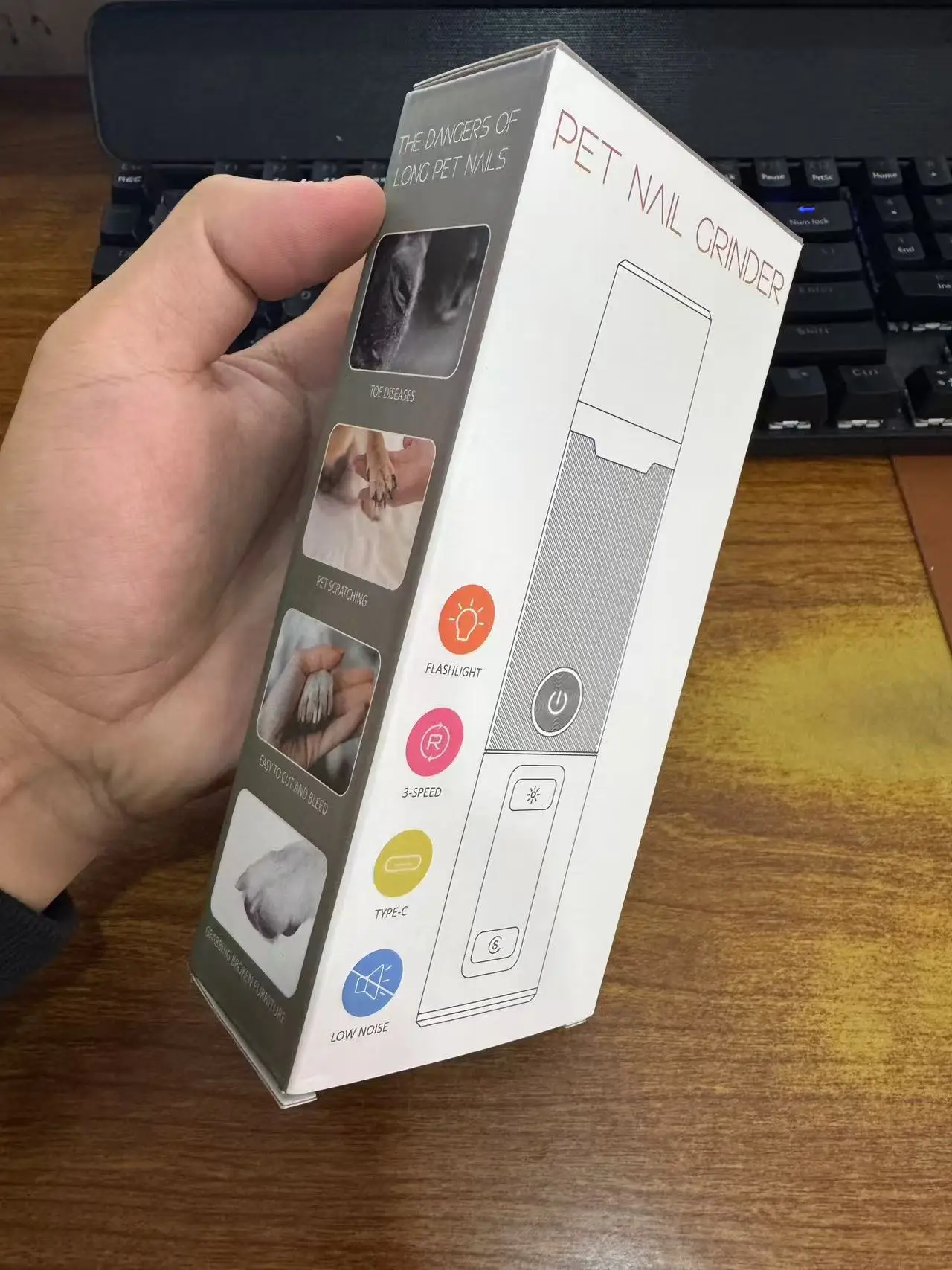 Pet Dog Nail Grinder High-speed Electric Cat Dog Nail Clippers USB Charging Pet Nail Grinder 2