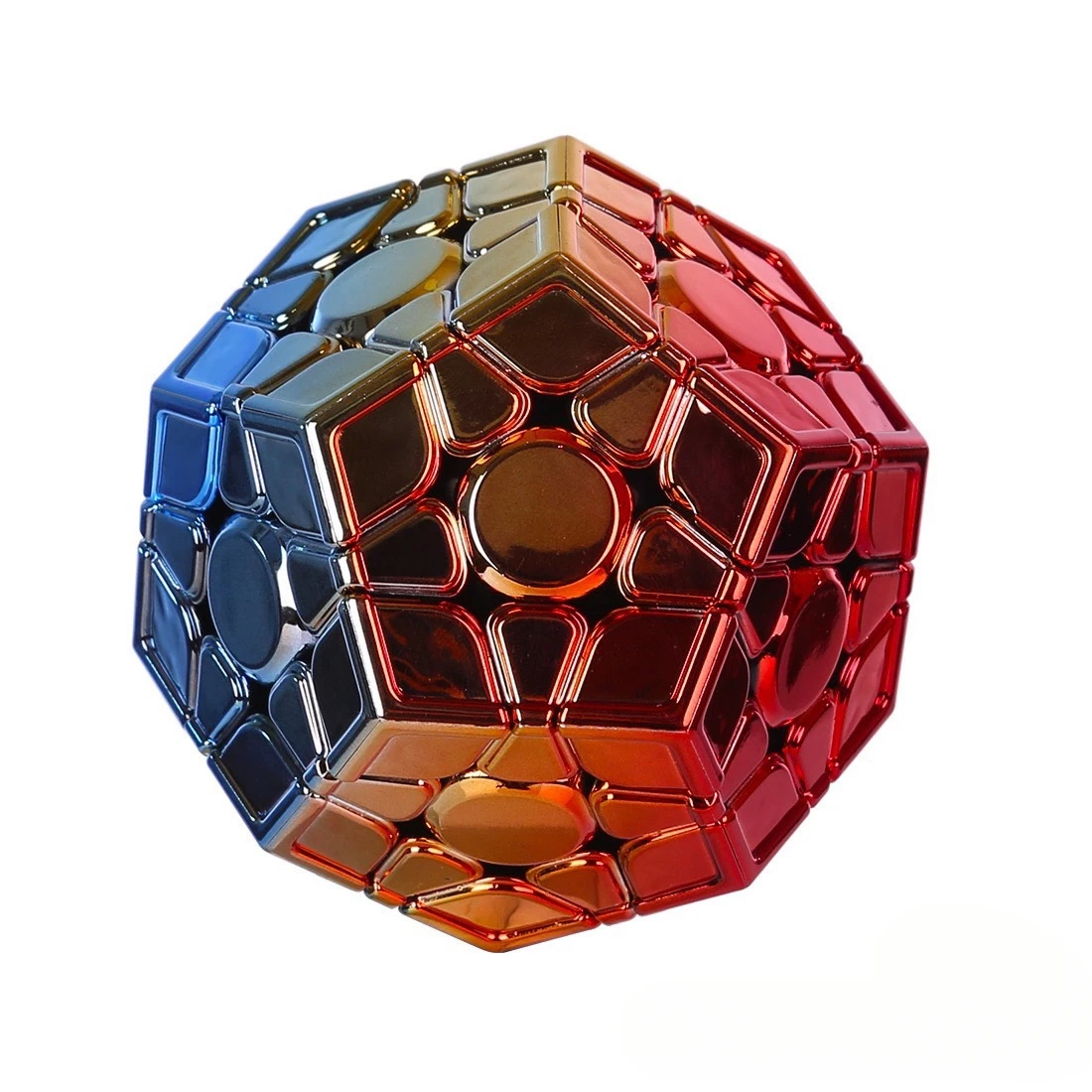 Limited Edition MoYu 3x3 Megaminx Cube Shaped 3x3x3 Magic Cube Electroplated 3-color Speed Cube Toys for Kids