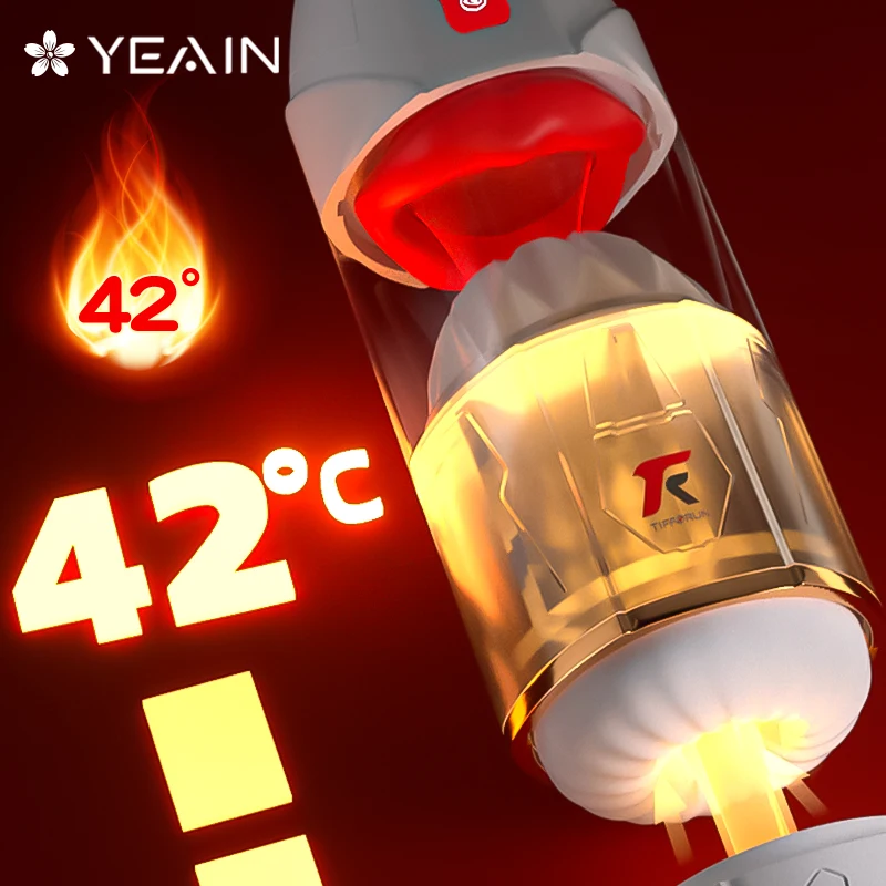 Men Automatic Masturbation Cup Adult Sex Toy Licking Sucking Vibrating Penis Trainer Heated Masturbator for Male Anal Sexmachine male masturbation toys