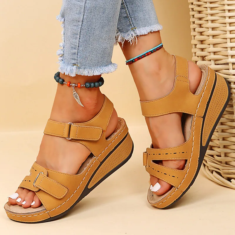 

Women Sandals Soft Bottom Wedge Heels Sandals Summer Women New Stylish Comfortable Sandals Elegant Wedges for Women Shoes
