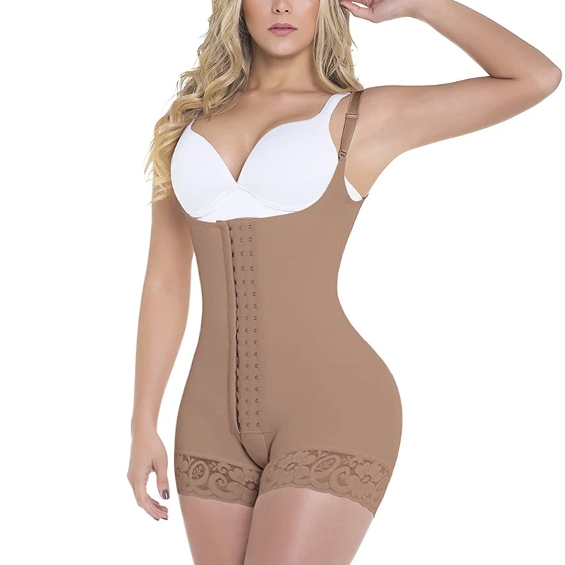 Fajas Colombianas Women High Compression Waist Trainer Slimming Body Shaper Shapewear Tummy Control Butt Lifter Bodysuit