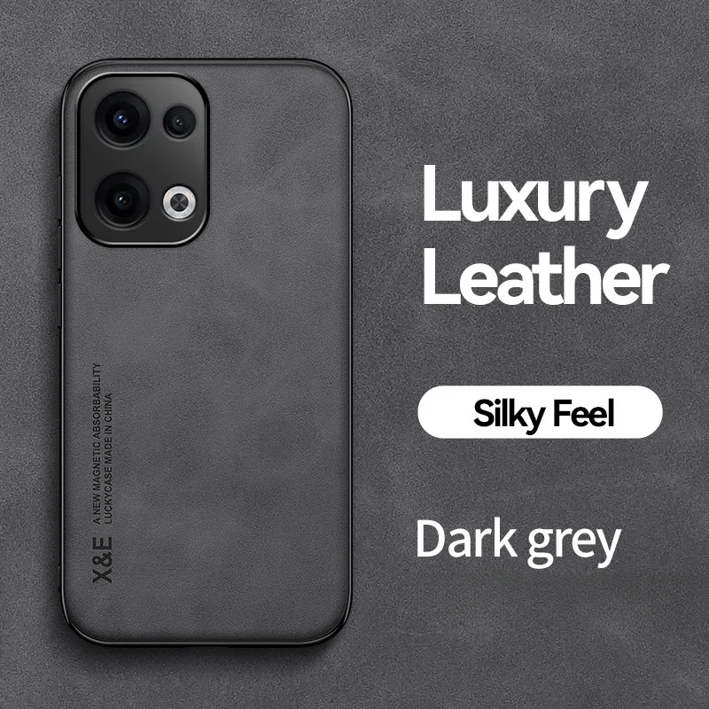 Car Magnetic Holder Leather Phone Case with Soft Frame and Shockproof Cover