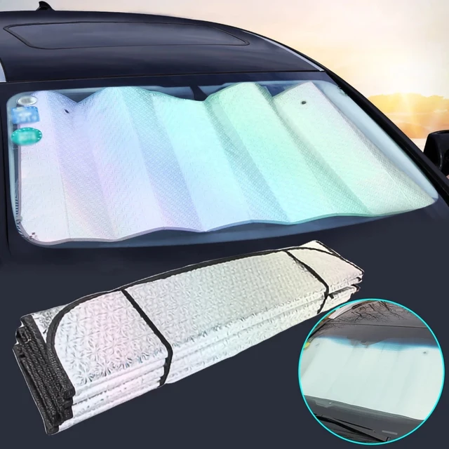 Autó Nap Árnyék 130*60 Cm Uv Protection Függöny Sun Shade Film Szélvédő Visor Első Napzólapok Borítója