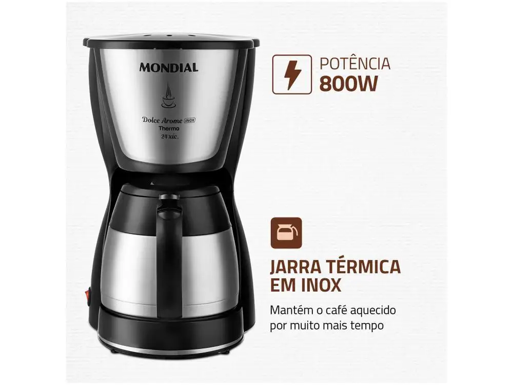 Cafeteira Elétrica Mondial Dolce Aroma Thermo - 110V 3