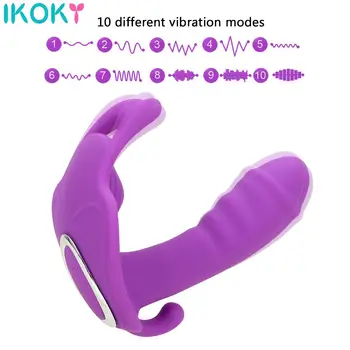 Wearable Butterfly Dildo Vibrator G Spot Massager Vibrating Panties Clitoris Stimulator Sex Toys for Women 10 Speed 3