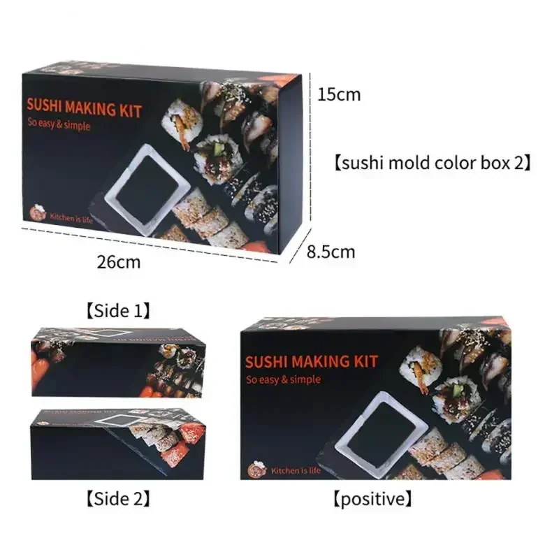 Japanese Sushi Maker 2 Shapes Sushi Making Kit Roll Rice Mold DIY Kitchen Tools 3Pcs/Set sushi mold,sushi maker,sushi rolling tool,sushi tools