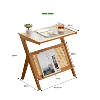 Table d'appoint en forme de Z, table à thé et à café créative avec étagère pour canapé, coin salon, chambre à coucher, petit appartement 6