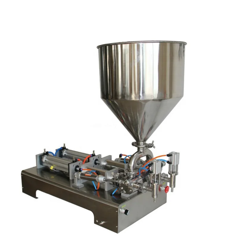 

Horizontal Double Head Paste Filling Machine With Hopper Mixing Can Be Customized