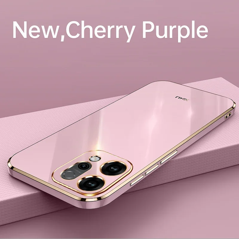 Luxury Plating Soft Silicone Camera Protective Back Cover