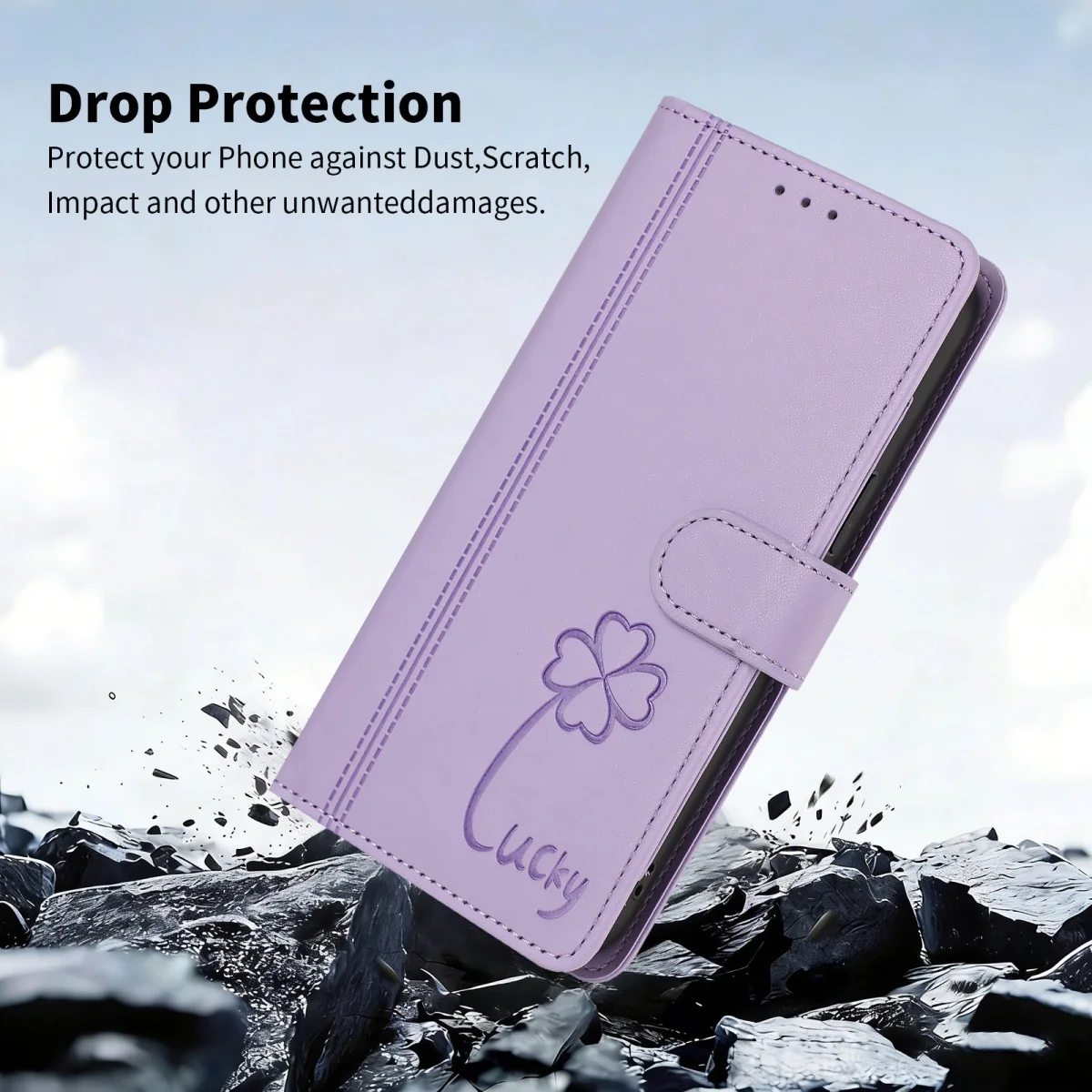 Luxurious Lucky Flower PU Leather Flip Wallet Case